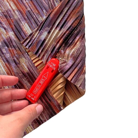 Johnny Was Idinia Shimmer Maxi Skirt Brown Metallic Pull On Style Size Small NWT - Picture 11 of 16